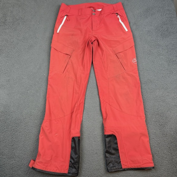La Sportiva Aura Pants Womens Large Red Ski Pants Waterproof Side Zip - Picture 1 of 10